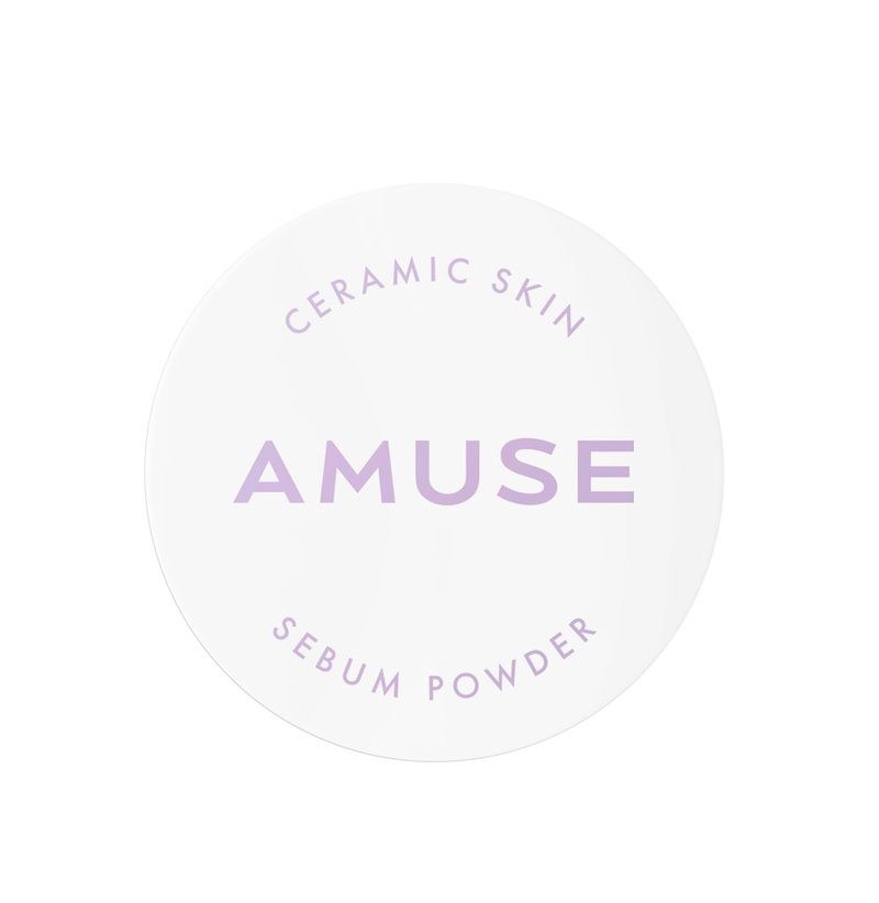 AMUSE SEOUL Ceramic Skin Sebum Face Powder - Lightweight Oil Control, Long-Lasting Setting Powder | 02 Violet