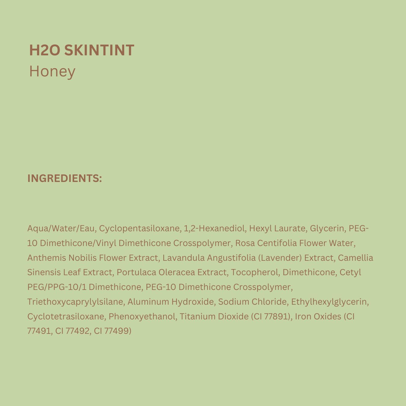 Pixi H2O SkinTint | Tinted Face Gel Moisturizer | Lightweight Hydrating Coverage with Hyaluronic Acid | Evens Skin Tone & Reduces Redness | Oil-Free Dewy Finish | Honey | 1.2 fl oz
