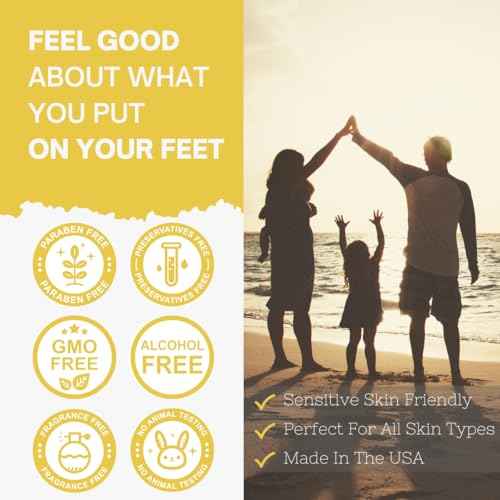 Yellow Bird Natural Tea Tree Foot Cream & Organic Foot Balm for Dry, Cracked Feet & Heels ? Peppermint Moisturizer for Athlete¡¯s Foot Relief and Intensive Callus Repair Treatment Salve ? Made in USA