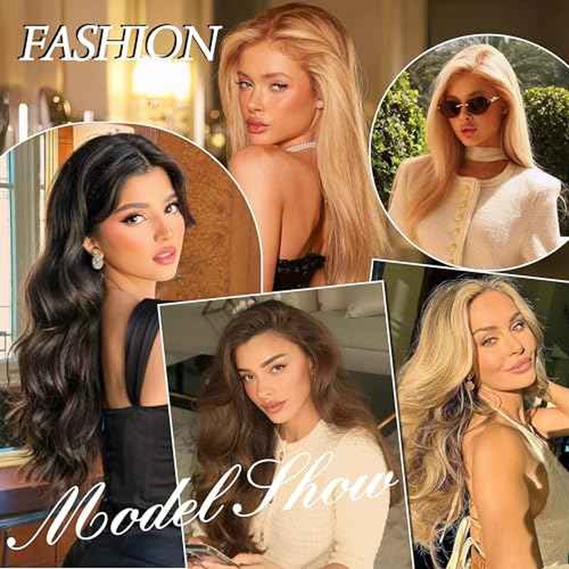 Clip in Hair Extensions Real Human Hair, 24 inch 120g, Balayage Invisible Remy Human hair Clip in Extensions for Women Seamless Straight 8Pcs Double Weft Dark Blonde Highlighted Bleach Blonde