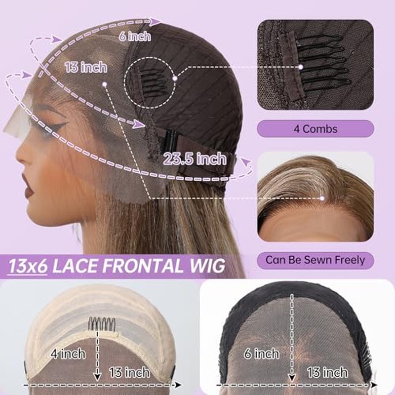 testar Black Lace Wigs 13x6 HD Lace Frontal Straight Wigs with Baby Hair 30 Inch Natural Black Lace Wig Synthetic Wig for Women Daily Use
