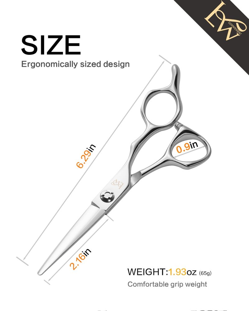 Lunwenksc Hair Cutting Scissors Professional,Undergoes Rigorous 238-Step Process,Professional Hair Scissors For Women & Men,7CR Steel,6 IN,1 Pack