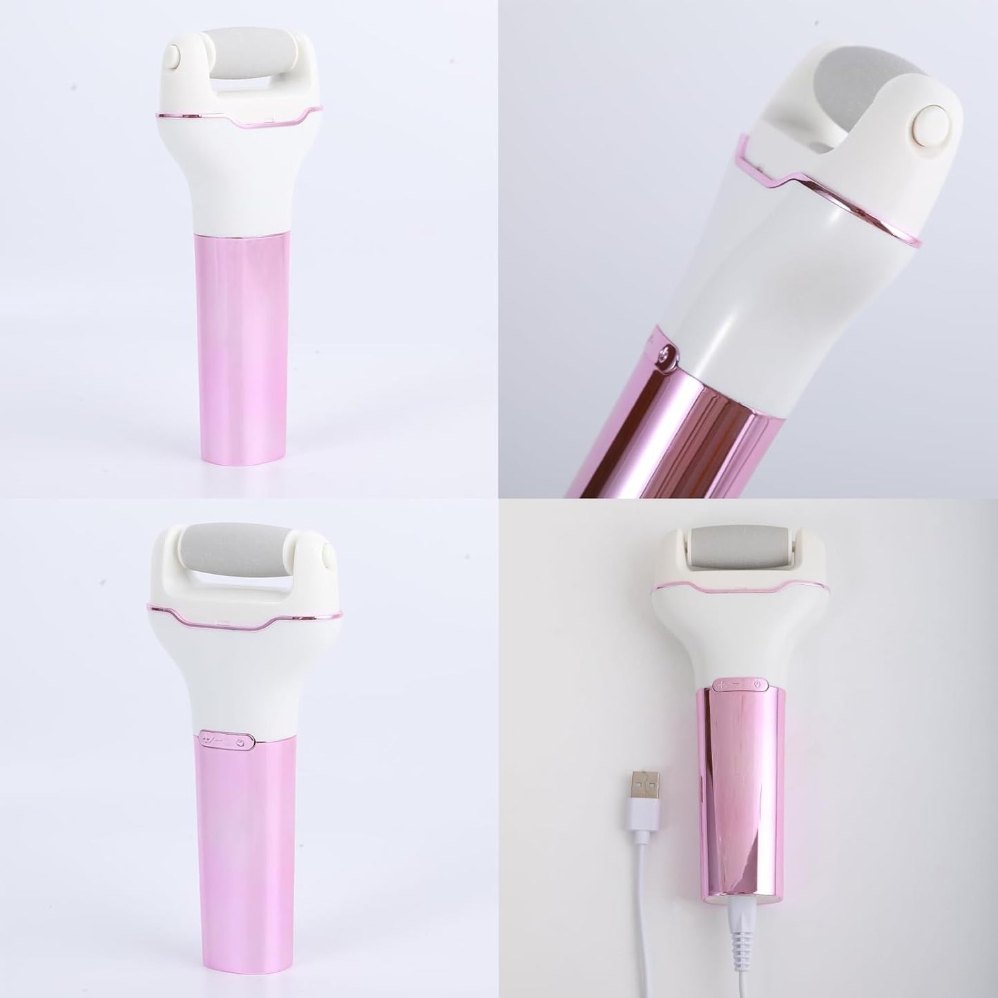 Electric Foot Callus Remover - Waterproof Rechargeable Pedicure Tool | Portable Foot File in Pink