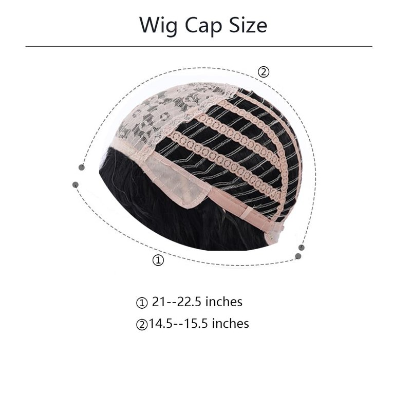 MAGQOO Black Wig for Women Black Bob Wig Short Black Wig Straight Black Wigs Middle Part Synthetic Heat Resistant Cosplay Costume Party Wigs (12 Inches)