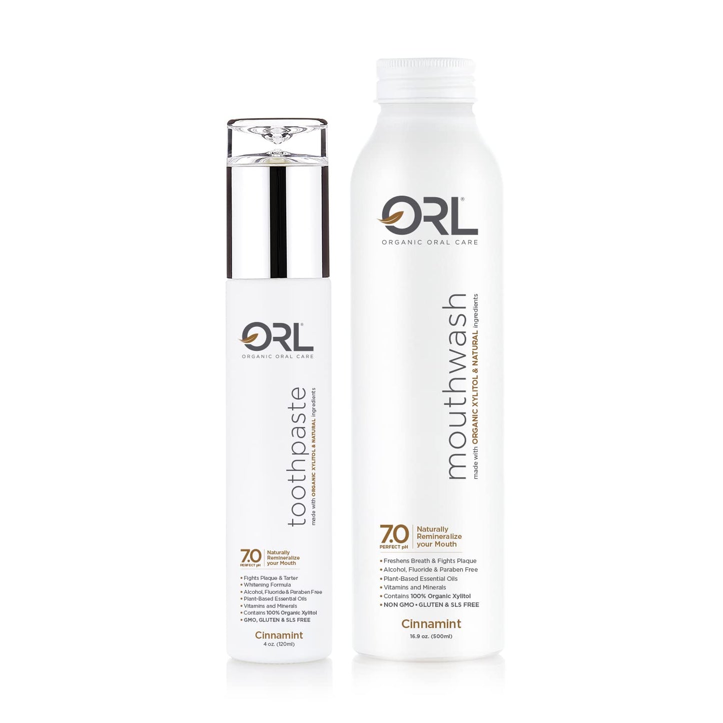 Natural & Organic Alcohol-Free Mouthwash Uniquely Formulated to Clean Your Mouth, Whiten Your Teeth, Strengthen Tooth Enamel with 7.0 pH Balance. Eco-Friendly Aluminum Bottle. Cinnamint. 16.9 oz.