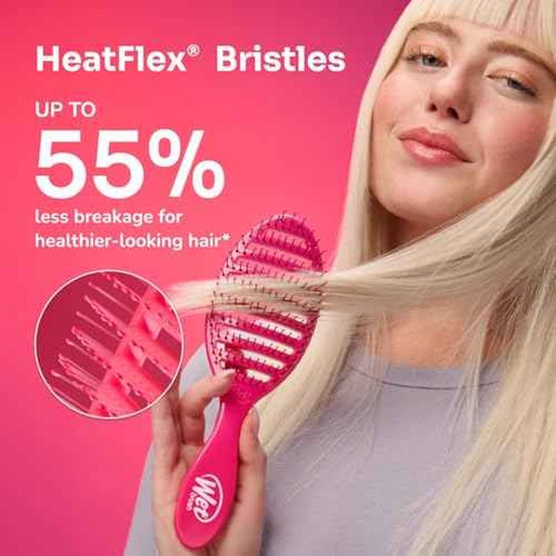 Wet Brush Speed Dry Hair Brush, Black Frost - Vented Design & Soft HeatFlex Bristles Are Blow Dry Safe - Ergonomic Handle Manages Tangles - Pain-Free Hair Accessories