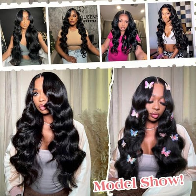 Body Wave Bundles 12A Human Hair 28inch One Bundle 100% Unprocessed Brazilian Virgin Body Wave Human Hair Bundles for Black Women Natural Black