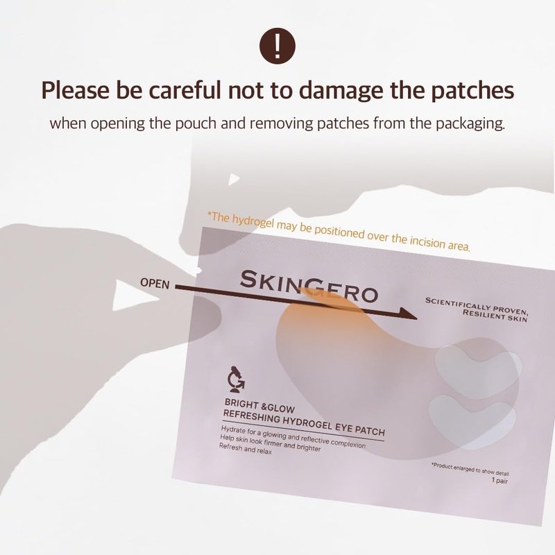 SKINGERO BRIGHT & GLOW REFRESHING HYDROGEL EYE PATCH (7 pairs)