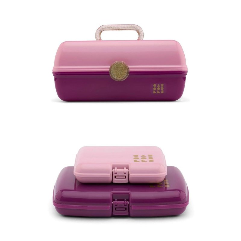 Bundle of Caboodles On-The-Go-Girl Go Case + Caboodles Women's Care Pack + Lil Bit Set