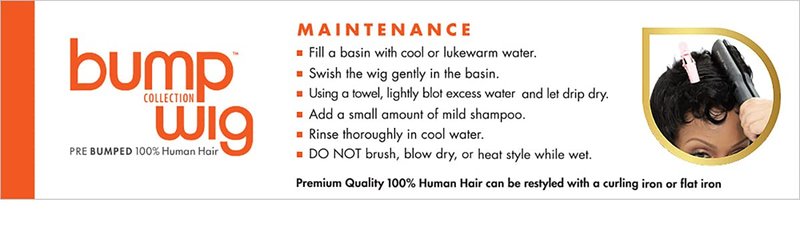 Sensationnel Bump Human Hair Wig - Fab Fringe-1B