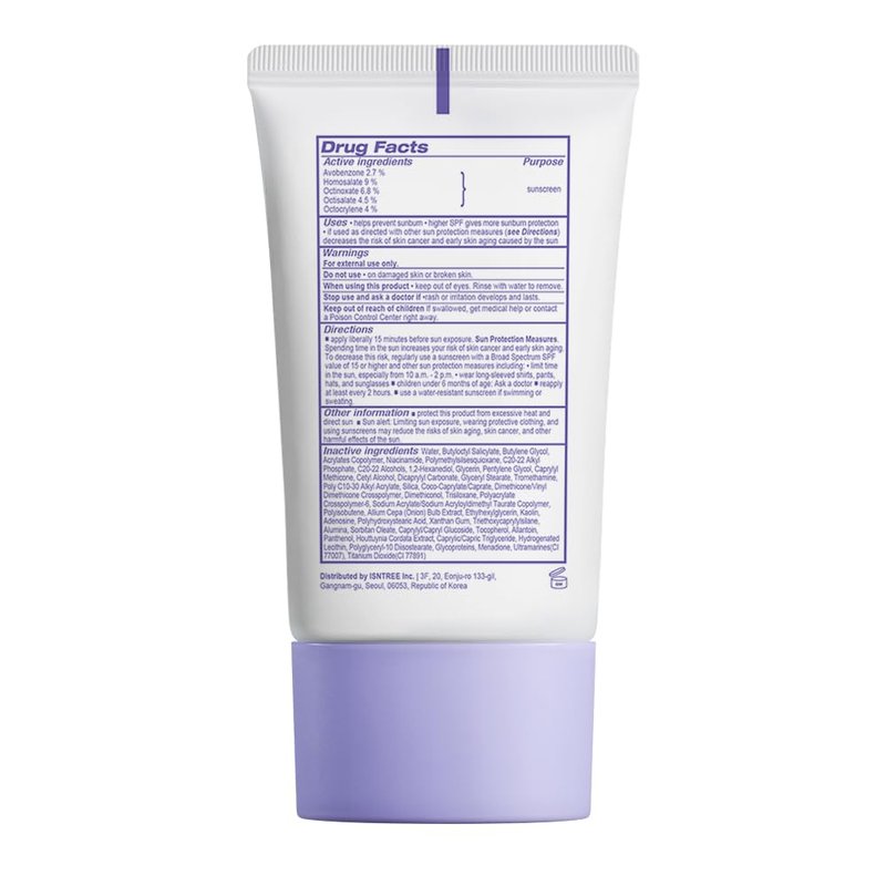 ISNTREE Onion Newpair Sunscreen SPF 40 - Hydrating Purple Sun Protector | 50ml | Evens Skin Tone