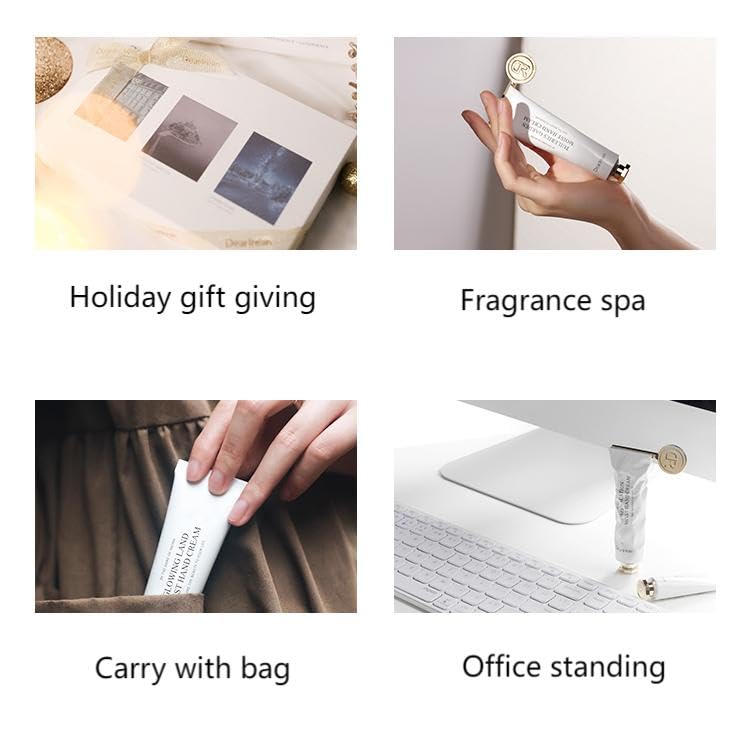 Hydrating Hand Cream Gift Set - 5-Piece Travel Lotions for Dry Hands, Moisturizing & Nourishing