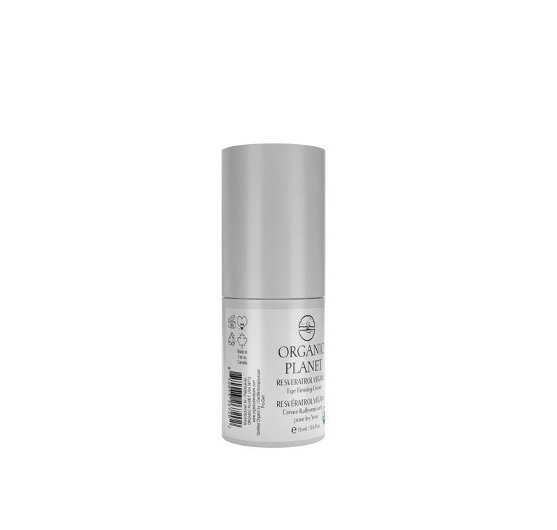 ORGANIC PLANET Vitamin C Eye Firming Cream with Hyaluronic Acid & Collagen - Anti-Aging Eye Cream for Dark Circles, Puffiness, and Wrinkles - USDA Organic - .5 oz