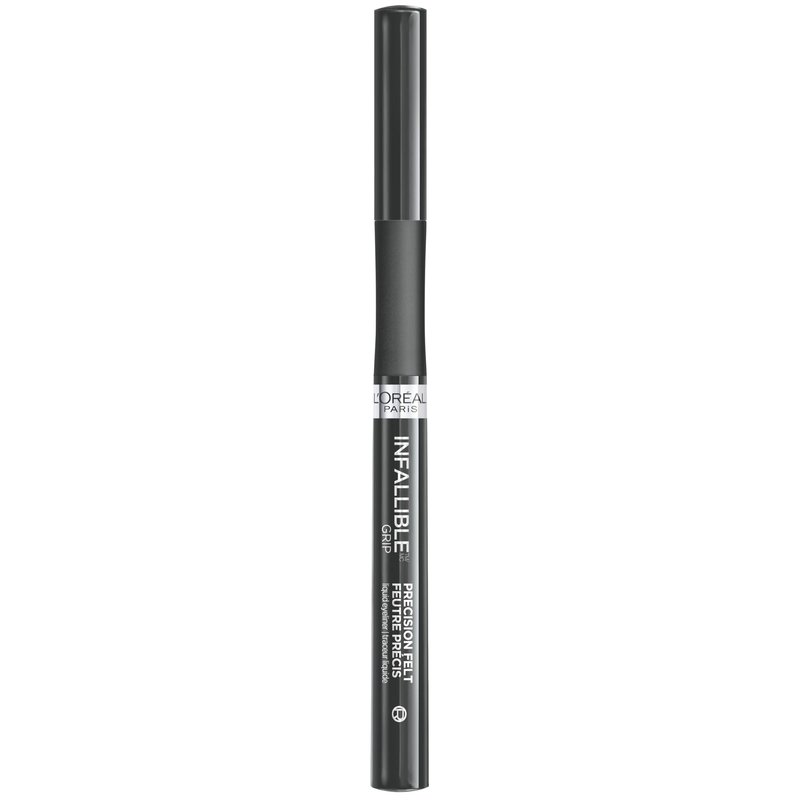 L'Oreal Paris Cosmetics Makeup Infallible Grip Precision Felt Eyeliner, Smudge Resistant, Long Lasting Waterproof Eyeliner, Grey, Grey, 0.03 fl oz