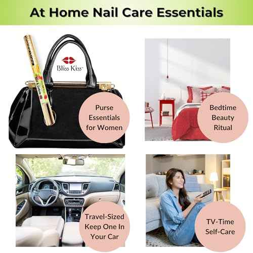 Bliss Kiss | 1 Juicy Raspberry Fragrance | Nail Oil Cuticle Pen w/Vitamin E & Jojoba?Nail Strengthener Nail Growth Serum for Brittle Peeling Breaking Thin Nails