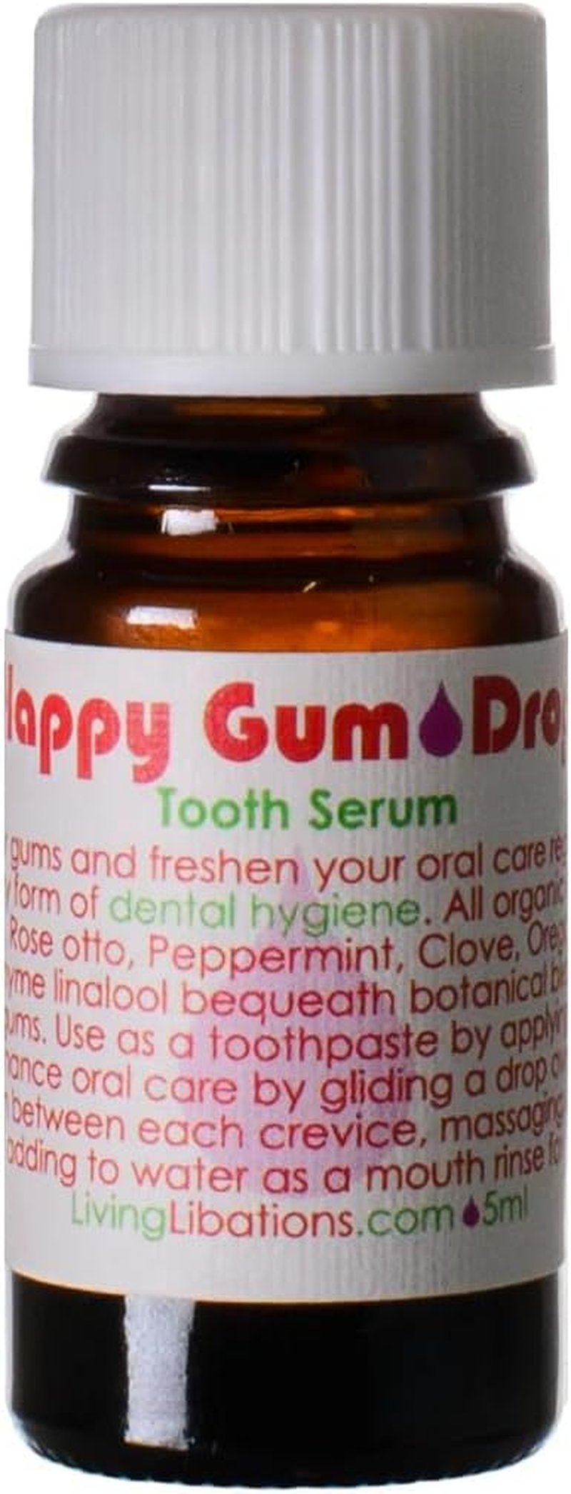 Organic Happy Gum Drops Tooth Serum - Natural Vegan Formula for Clean Smiles | 0.17 fl oz (5 ml)