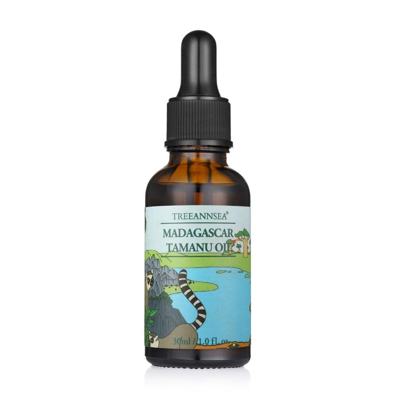 TREEANNSEA Madagascar Tamanu Oil 1.05 Fl.Oz / 30ml,100% Pure, Cold Pressed, Unrefined, Virgin,For Face, Hair & Skin Care - Natural Moisturizer | Korean Skin Care, Animal Testing Free