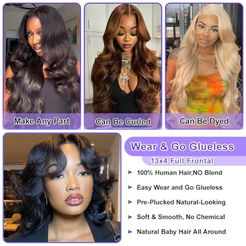 Body Wave Bob Wig Human Hair HD Lace Front Wigs 180% Pre Plucked Density Glueless Wig Natural Black Color 12 Inch for Black Women