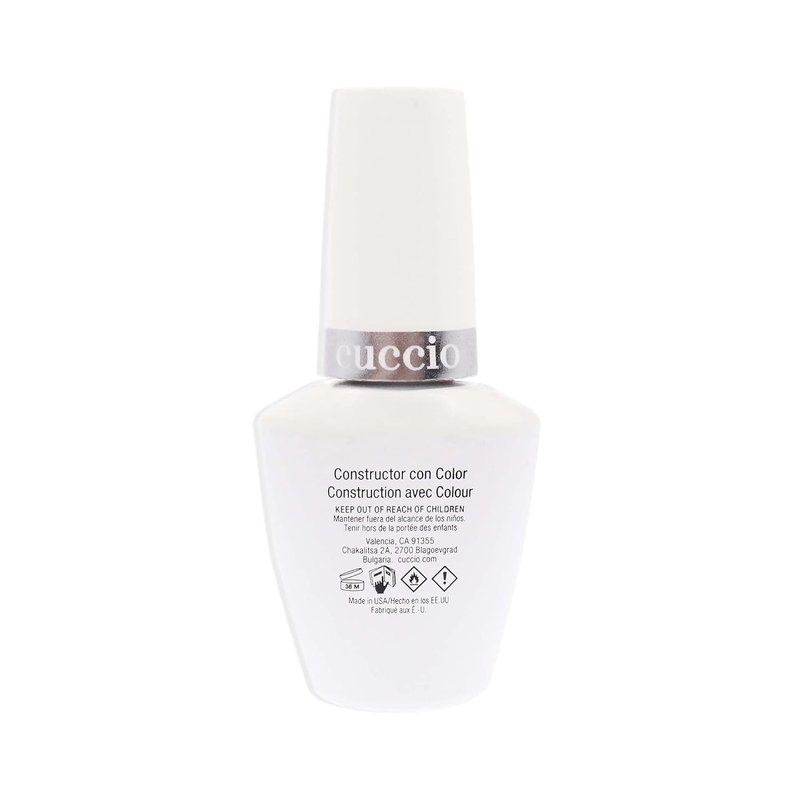 Cuccio Pro Brush-On Colour Builder Gel - Calcium Enriched Nail Polish for Reinforcing & Extending Natural Nails - Gleaming Rose - 0.43 Oz