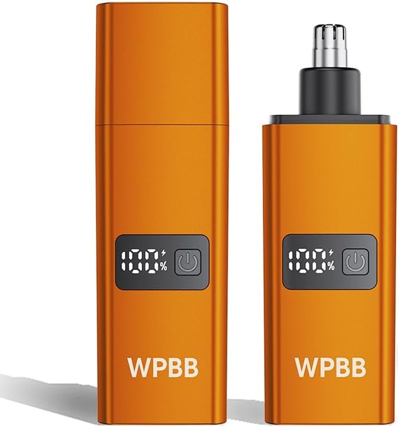 Nose Hair Trimmer - USB-C Rechargeable, Pain-Free & Low-Noise | Travel-Sized, Detachable Head