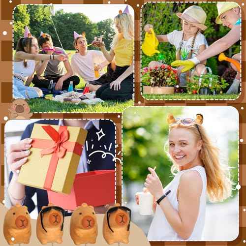 30 Pcs Capybara Hair Clips Kawaii Cartoon Capybara Sunglass Clips Funny Decorative Hair Accessories for Women Men Summer Holiday Party Decor