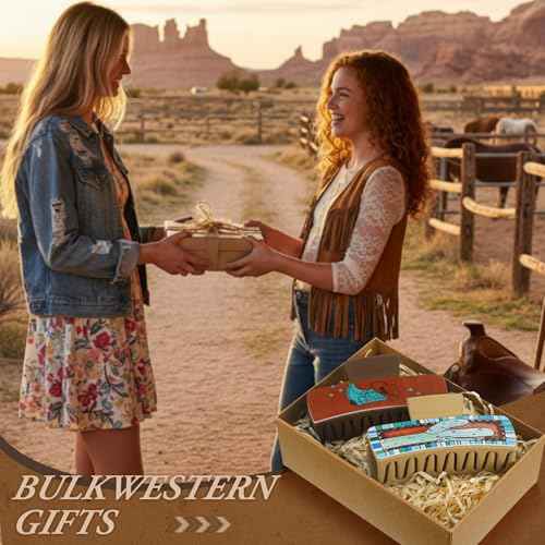 8 Pcs Christmas Western Leather Hair Claw Clips Bulk Cow Print Highland Cattle Hair Claw Clips Western Accessories Gifts for Women Country Cowgirl Stuff Xmas Accessories (Aesthetic Cowgirl)