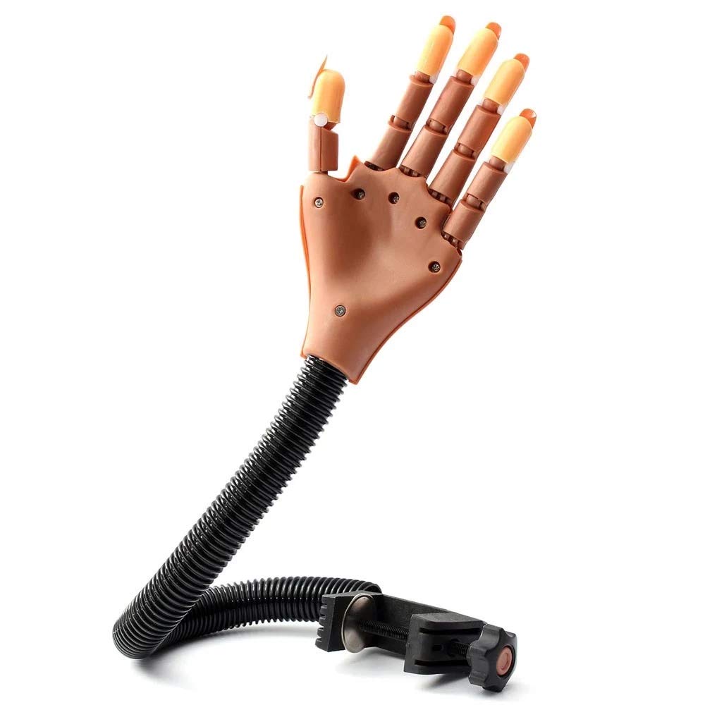 Upgrade Nails Don't Fall Off Easily Nail Trainning Train Practice Hand, Nail Display Manicure Supply, Flexible Movable False Fake Hands for Nail Manicure, Best Manicure DIY Print Practice Tool