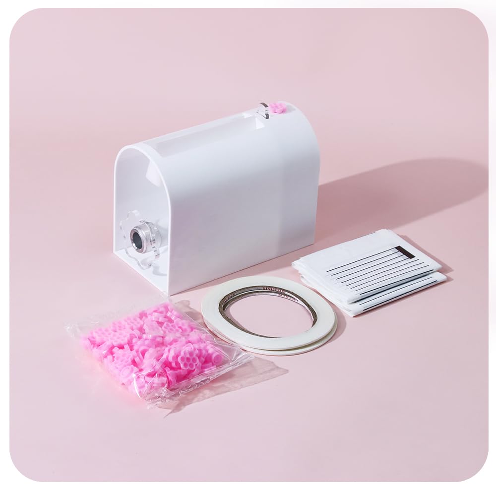 ANNAFRIS Eyelash Flowering Machine Lash Fan Maker Eyelash Separator Root Splitter Lash Fanning Machine(White)