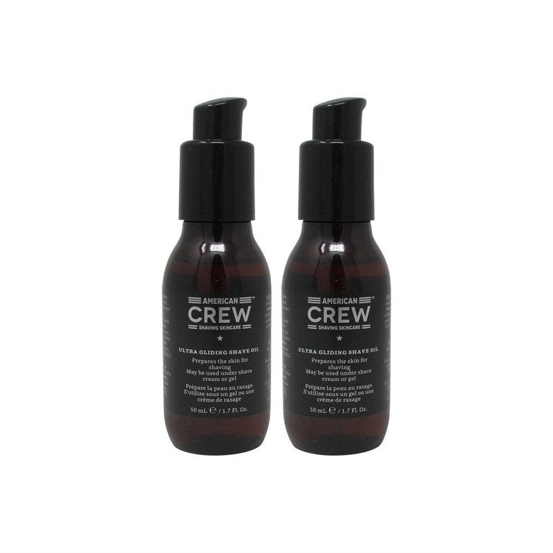 Bundle 2 Items : AMERICAN CREW Ultra Gliding Shave Oil, 1.7 Oz (Pack of 2)