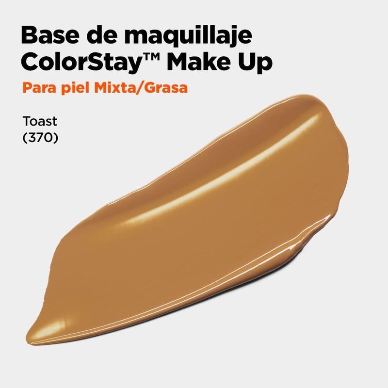 Revlon Colorstay Foundation for Combination/Oily Skin - Toast | SPF 15, 1 Fl Oz