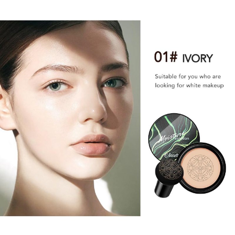Mushroom Head CC Cream Foundation - Long-Lasting Moisturizing Makeup | 2pcs Ivory