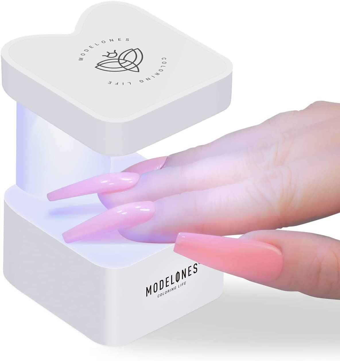 Modelones Mini UV Nail Lamp & Cordless Nail Drill - Portable LED Dryer with 2 Timers for Fast Nail Extensions