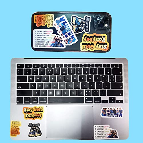 Azteoiz Fun Cosmetic Bag and 5 Stickers Keep Gold Pony-boy Gifts 80's Movie Out-siders Accessories Inspiration Birthday Christmas Gifts for Her Female Movie Lovers Be Smart Like Pony-boy Cosmetic Bag