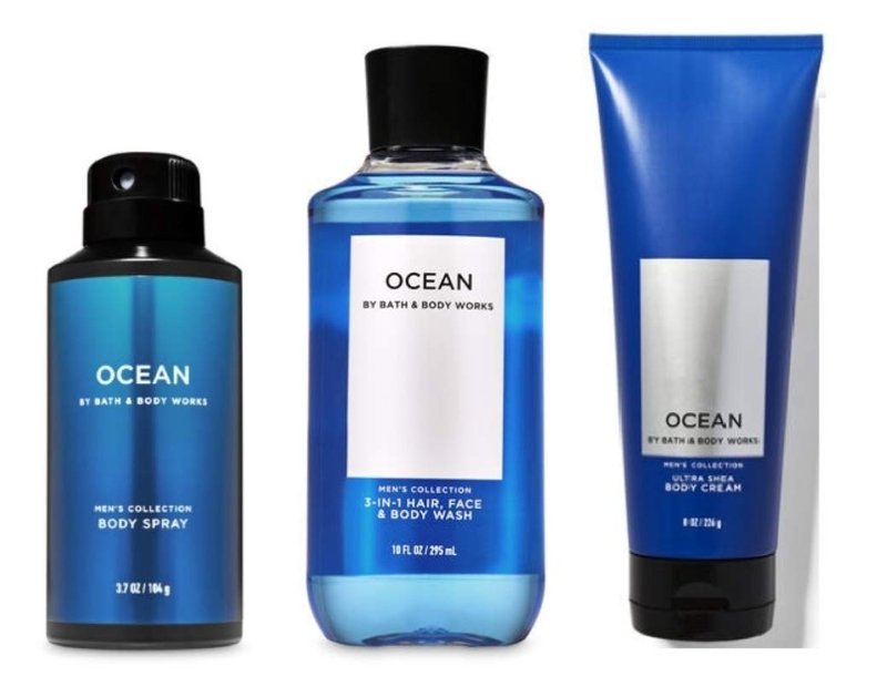 Ocean Men's Bath Set - 3-Piece Grooming Bundle for Refreshing Cleanliness | Gift-Ready
