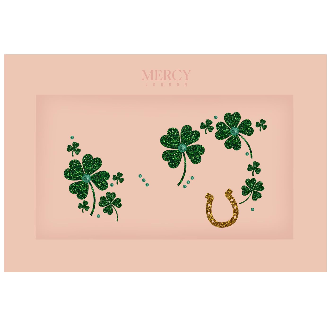 St Patricks Day Face Jewels by Mercy London Clover Costume Accessories Face Gems Jewels All In One Halloween Headpiece Stick On
