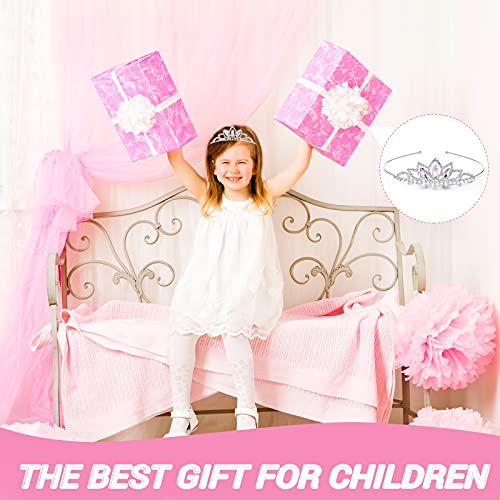 10 Pieces Girls Princess Rhinestone Crown Colorful Crystal Headband Crystal Tiara Rhinestone Princess Headband for Birthday Wedding Crown Party Prom, Little Girls, Colorful