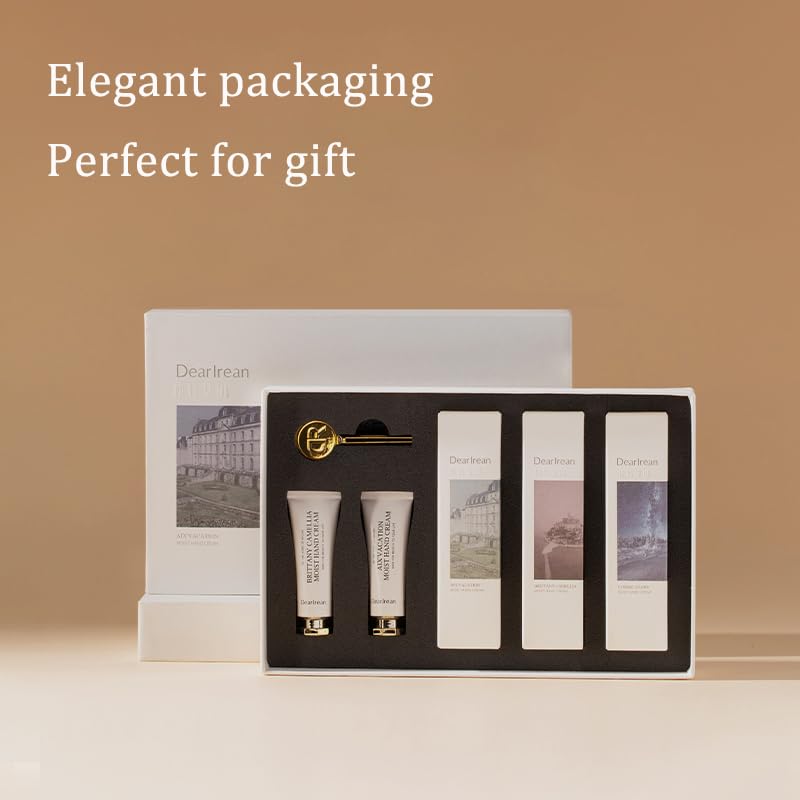Hydrating Hand Cream Gift Set - 5-Piece Travel Lotions for Dry Hands, Moisturizing & Nourishing
