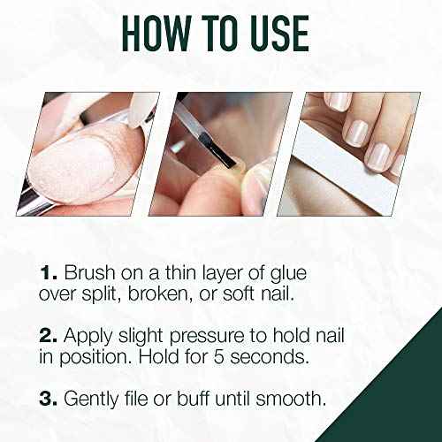 IBD 5 Second Brush On Nail Glue Gel Resin ? Strong Nail Glue for Broken, Cracked & Split Natural Nails, NailBond Repair & Strengthening for Wraps ? 6g, 3 Count