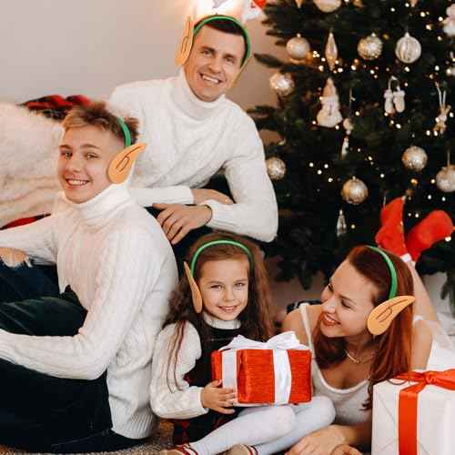 12 Pack Elf Ears Headbands Christmas Elf Cosplay Party Accessories Christmas Elf Ear Headwear Costume Supplies(Green)