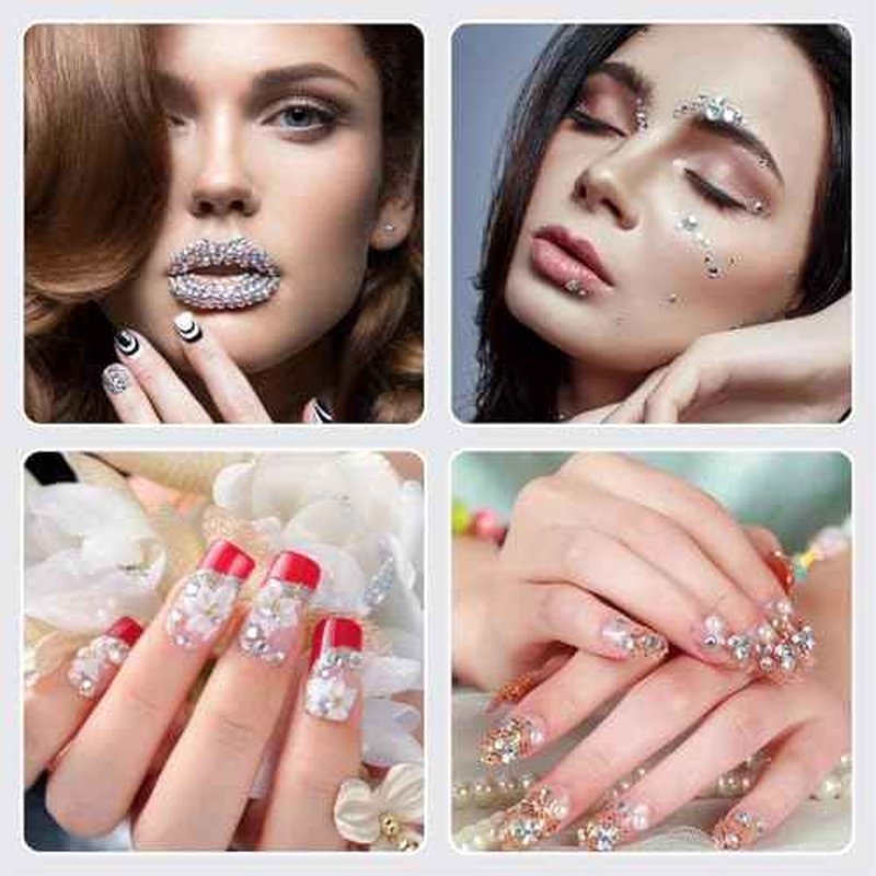 3000PCS Rhinestones with Rhinestone Picker Tool and Tweezer, Wax Pencil for Rhinestones, Gem Picker Pen Diamond Jewel Applicator, Rhinestone Tools for Bedazzling DIY Nail Art