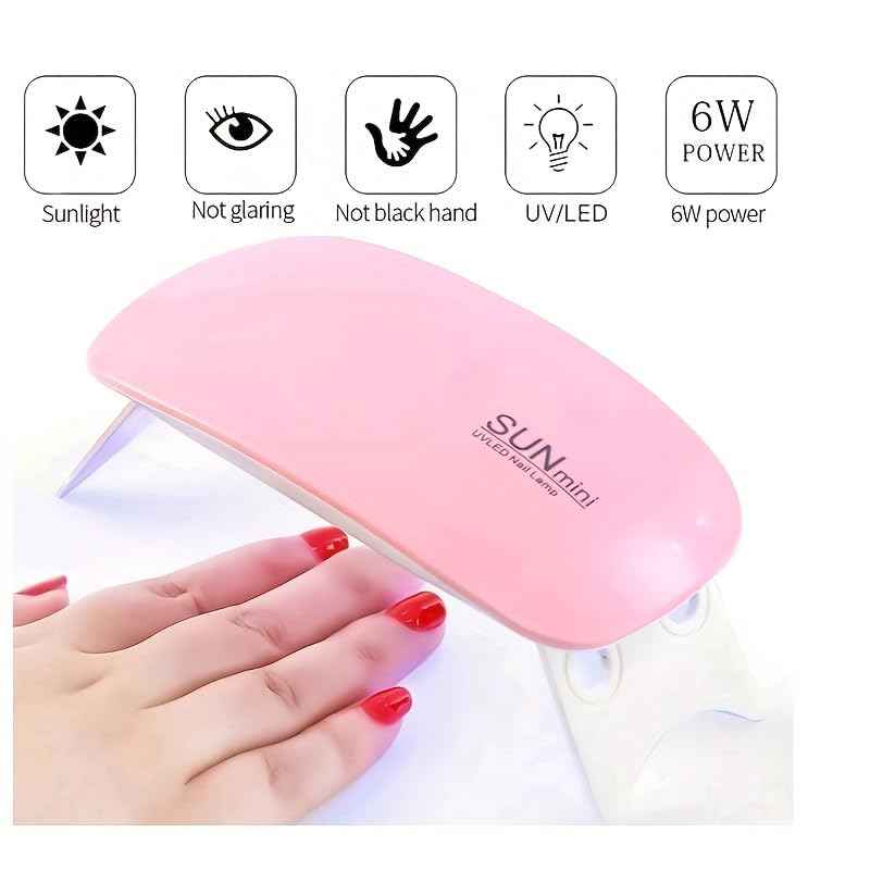 Poly Extension Gel Nail Kit with 8 Colors, Nail Lamp & Manicure Tools - DIY Starter Gift Set