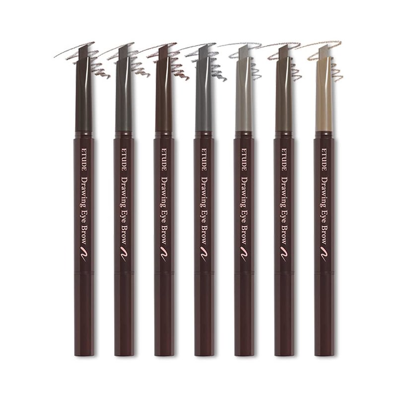 ETUDE Drawing Eye Brow, Eyebrow Pencil, Microblading, Long Lasting, Soft Textured Natural Daily Look, Korean Makeup, Beauty, Dark Gray (0.008 Ounce)