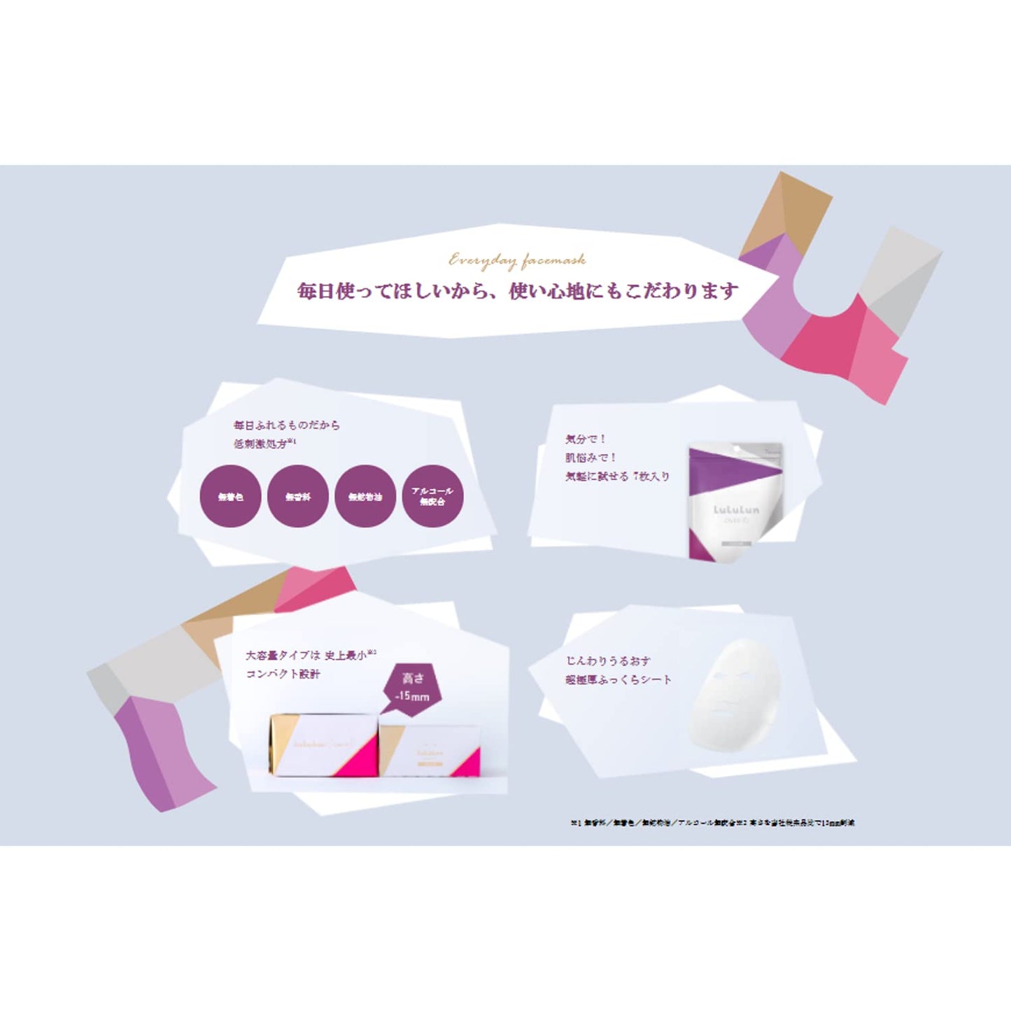 Lululun 32EA Anti Aging Face Mask for Women & Men, Daily Face Masks Skincare with Iris Root, Marine Extracts, Protein & Squalene, Facial Mask & Sheet Mask from Japanese Skincare Over45 CLEAR