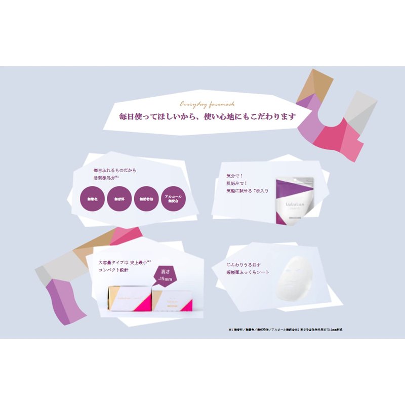 Lululun 32EA Anti Aging Face Mask for Women & Men, Daily Face Masks Skincare with Iris Root, Marine Extracts, Protein & Squalene, Facial Mask & Sheet Mask from Japanese Skincare Over45 CLEAR