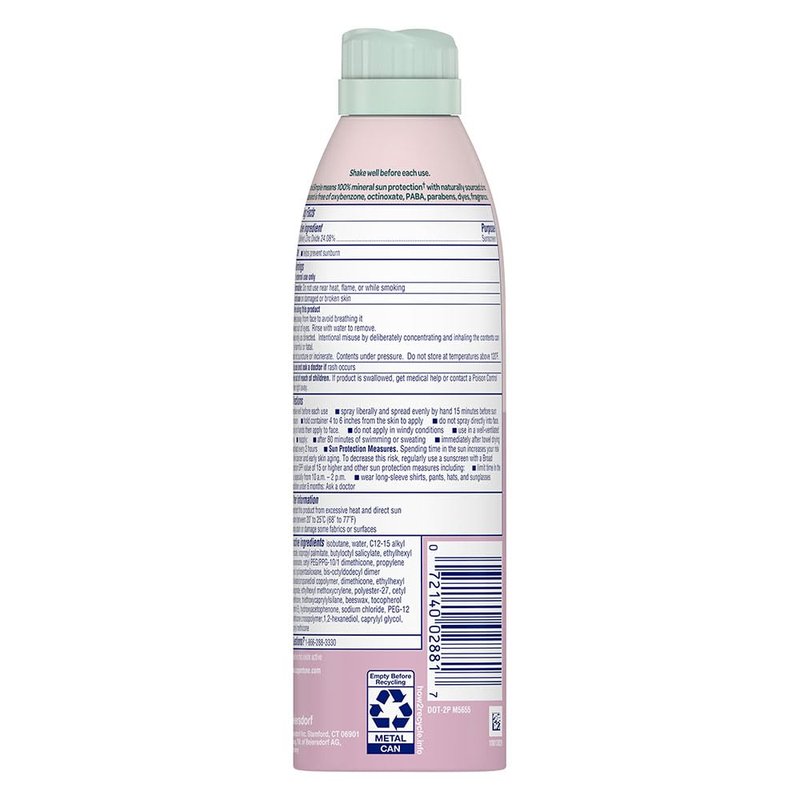 Coppertone Pure and Simple Baby Sunscreen Spray SPF 50, Zinc Oxide Mineral Sunscreen for Babies, Hypoallergenic and Tear Free, 5 Oz Can, Pack of 3