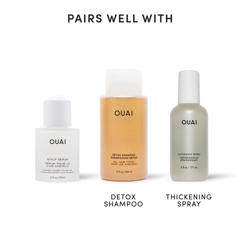 OUAI Scalp Serum - Balancing Hair Serum with Red Clover Extract, Siberian Ginseng and Peptides for Thicker and Fuller-Looking Hair - Paraben, Phthalate and Sulfate Free Scalp Care (2 Fl Oz)