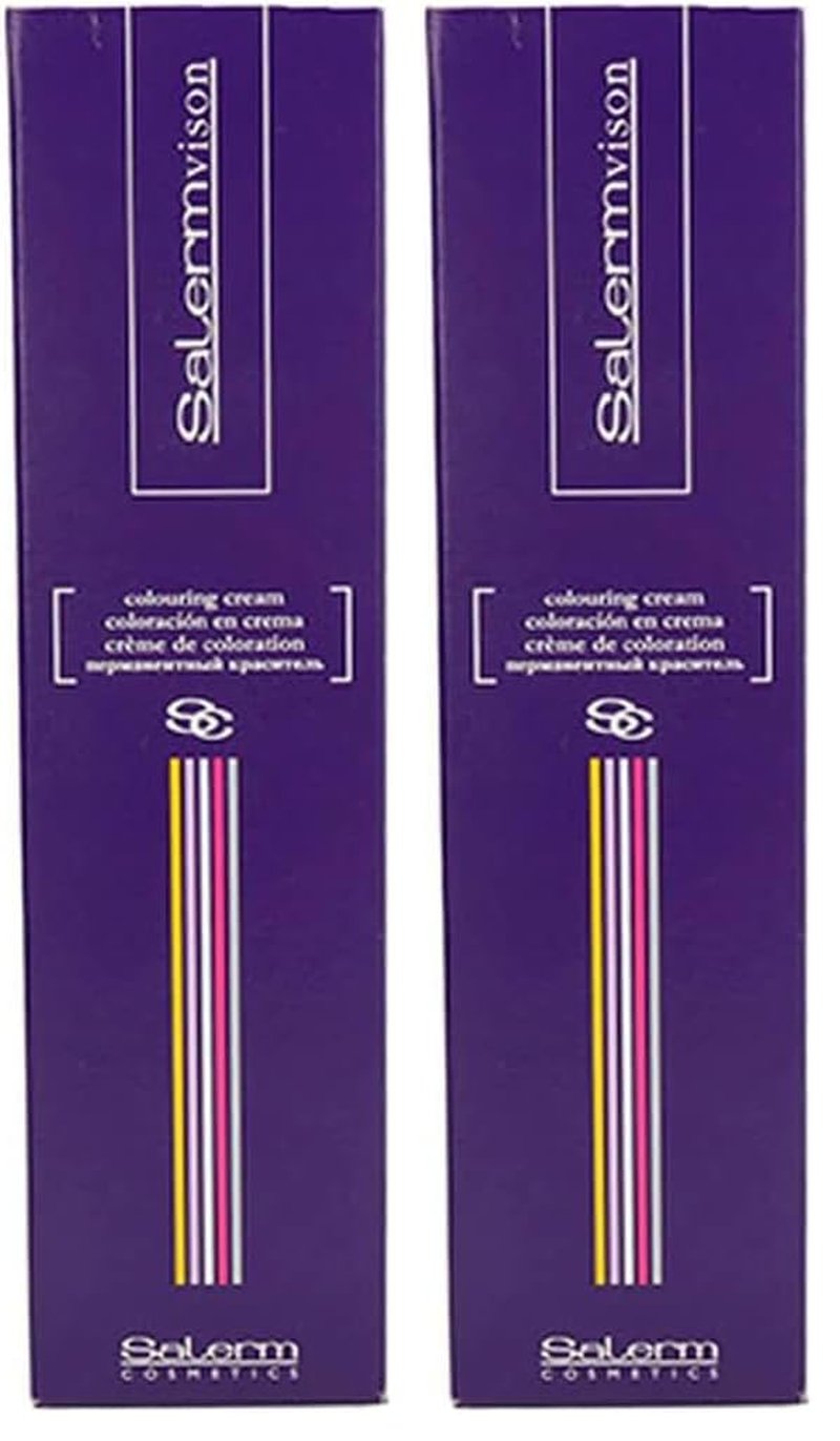 Salermvision Hair Coloring Cream - #5.1 Light Chestnut Ash - 2.3 Oz (Pack of 2)