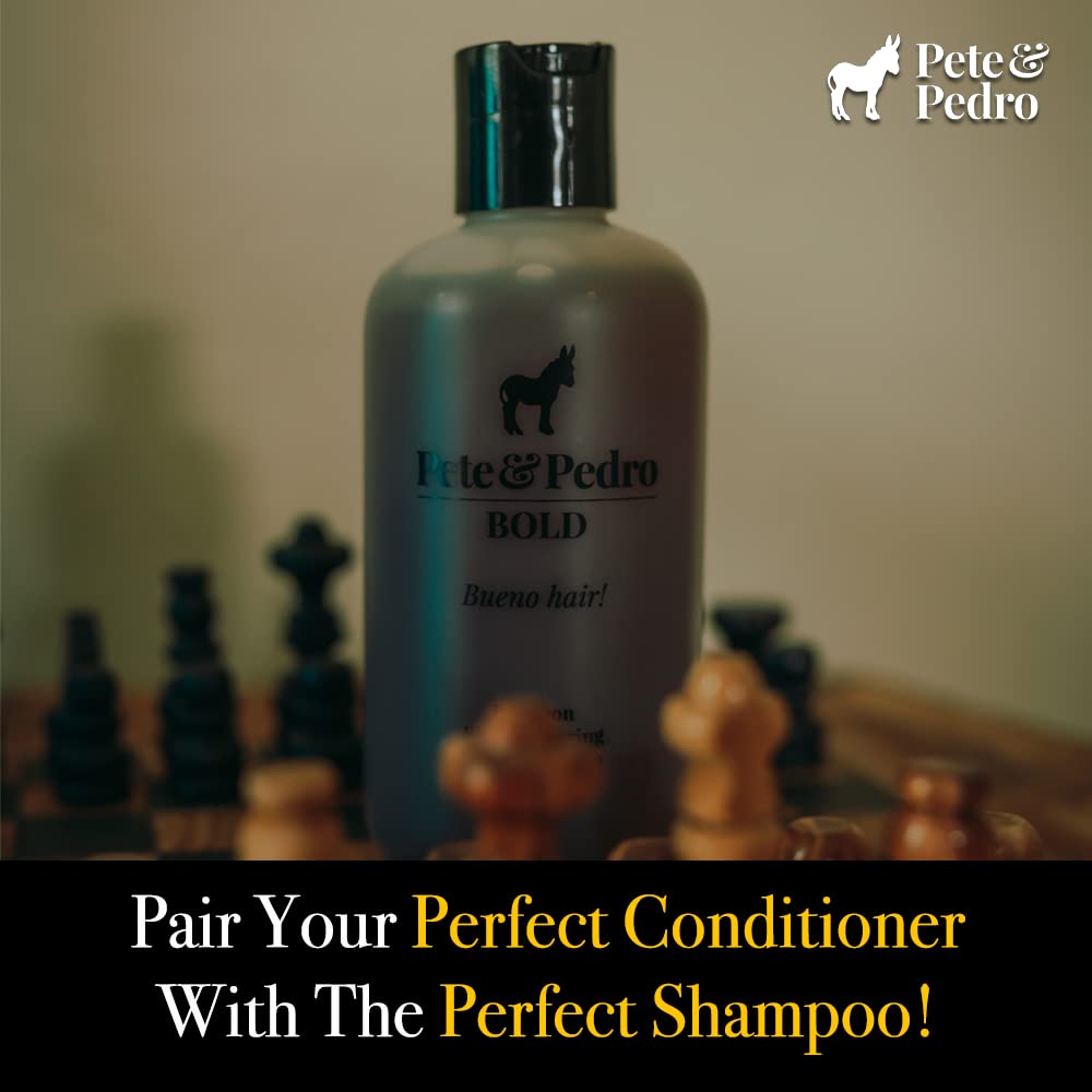 BOLD Bourbon Scented Shampoo & Cowboy Tobacco Conditioner Combo - Rich Daily Hair Care for Men | Fuller, Thicker, Healthier Hair | 8.5 oz Each