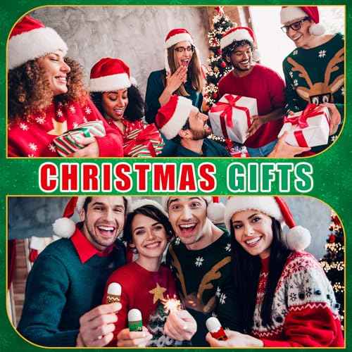 50 Pcs Christmas Peppermint Lip Balms Gifts Bulk, Mini Candy Scented Lip Moisturizer Xmas Party Stocking Stuffer Thank You Appreciation Gift for Women Coworker Staff Homeless (Xmas Character)