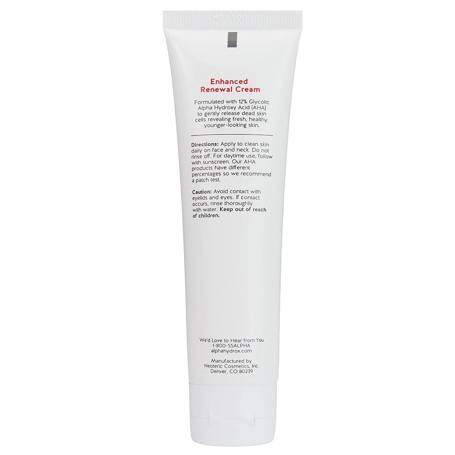 Alpha Skin Care Enhanced Renewal Cream, Anti-Aging Formula, 12% Glycolic Alpha Hydroxy Acid (AHA), Reduces Lines & Wrinkles, For Normal to Dry Skin, 2 oz, Pack of 2